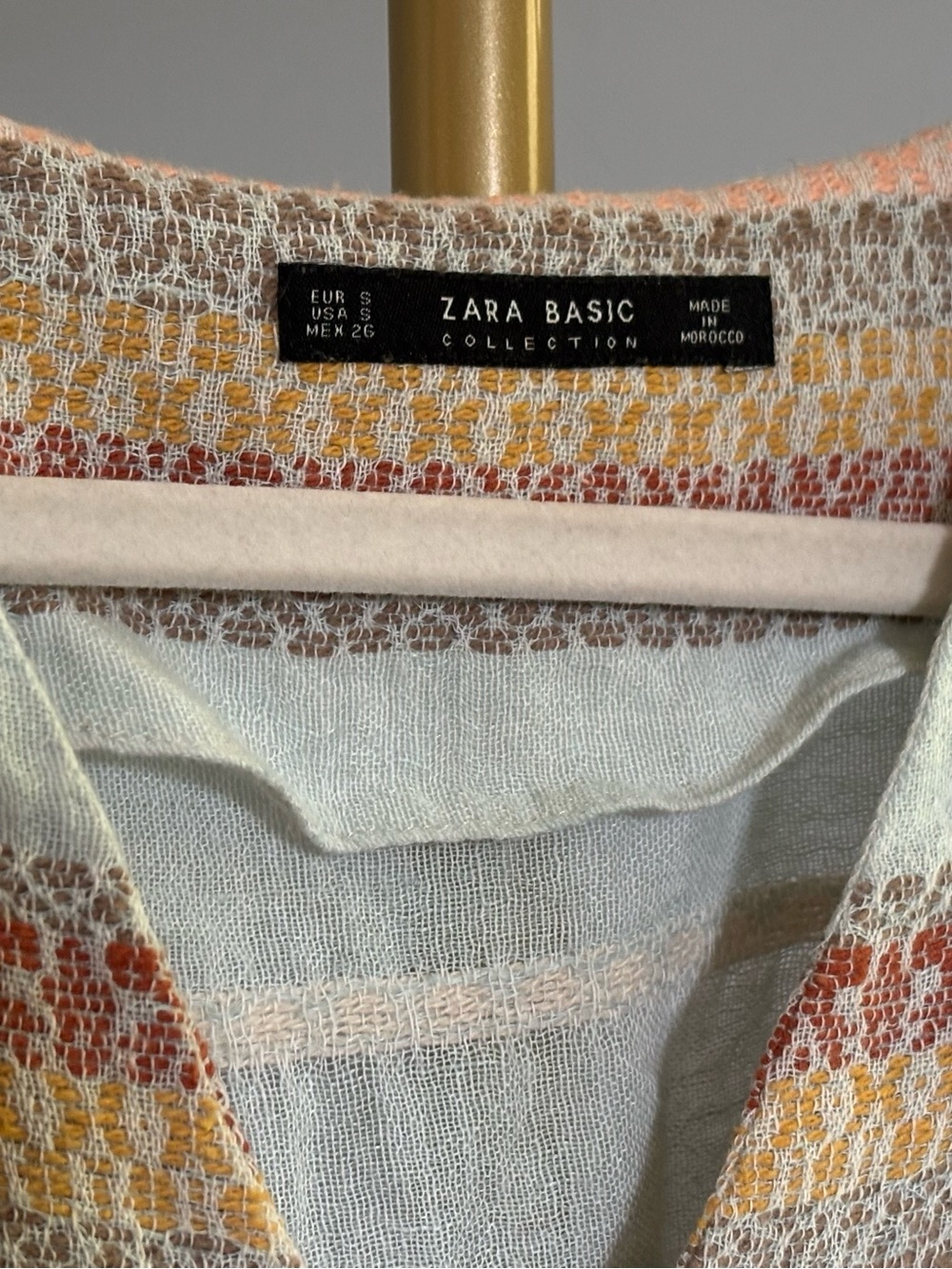 Zara Pastel Striped Button-Front Blouse - Picture 6 of 15